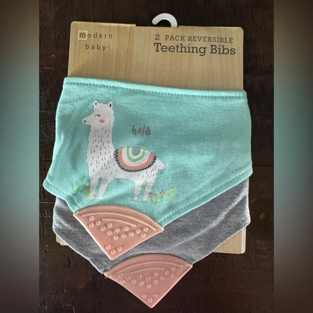 modern baby Bandana and Teething Bandanas featuring Llama designs
